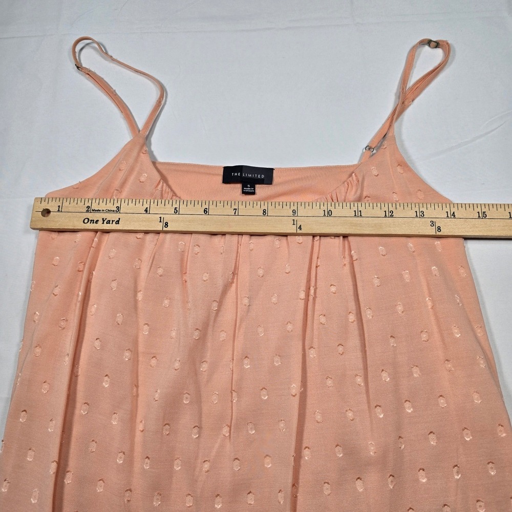 Whimsy Cottagecore Limited Peach Clip Dot Camisole Top Women Small Lined S - Picture 5 of 8